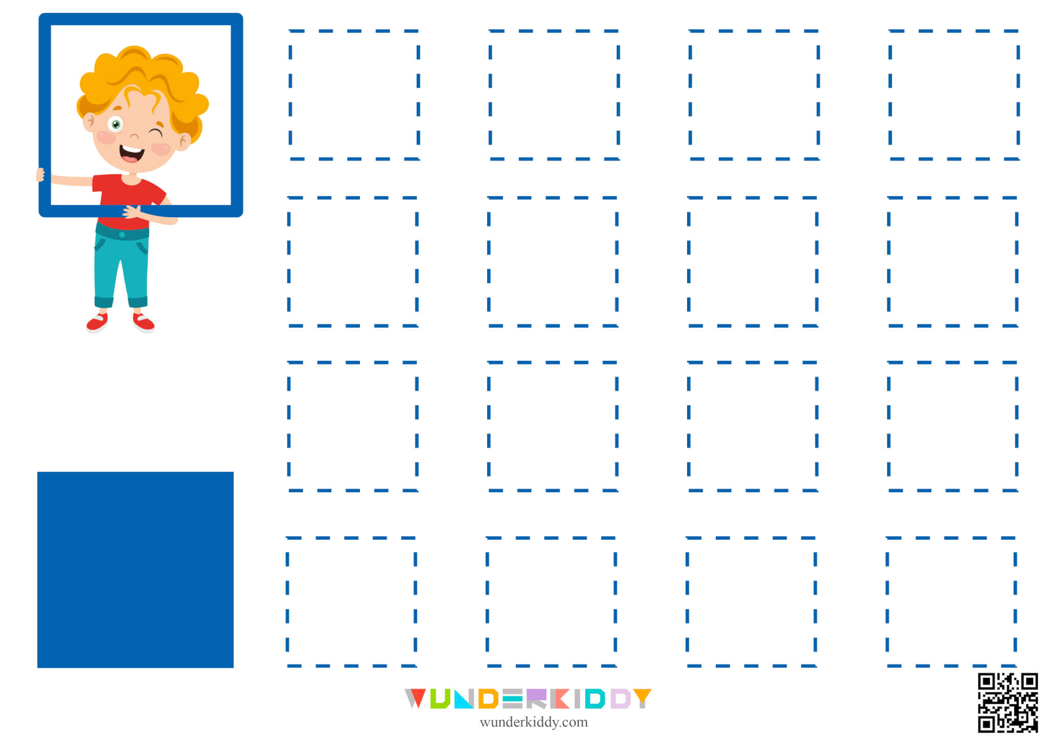 Tracing Shapes Worksheet for Kids - Image 5