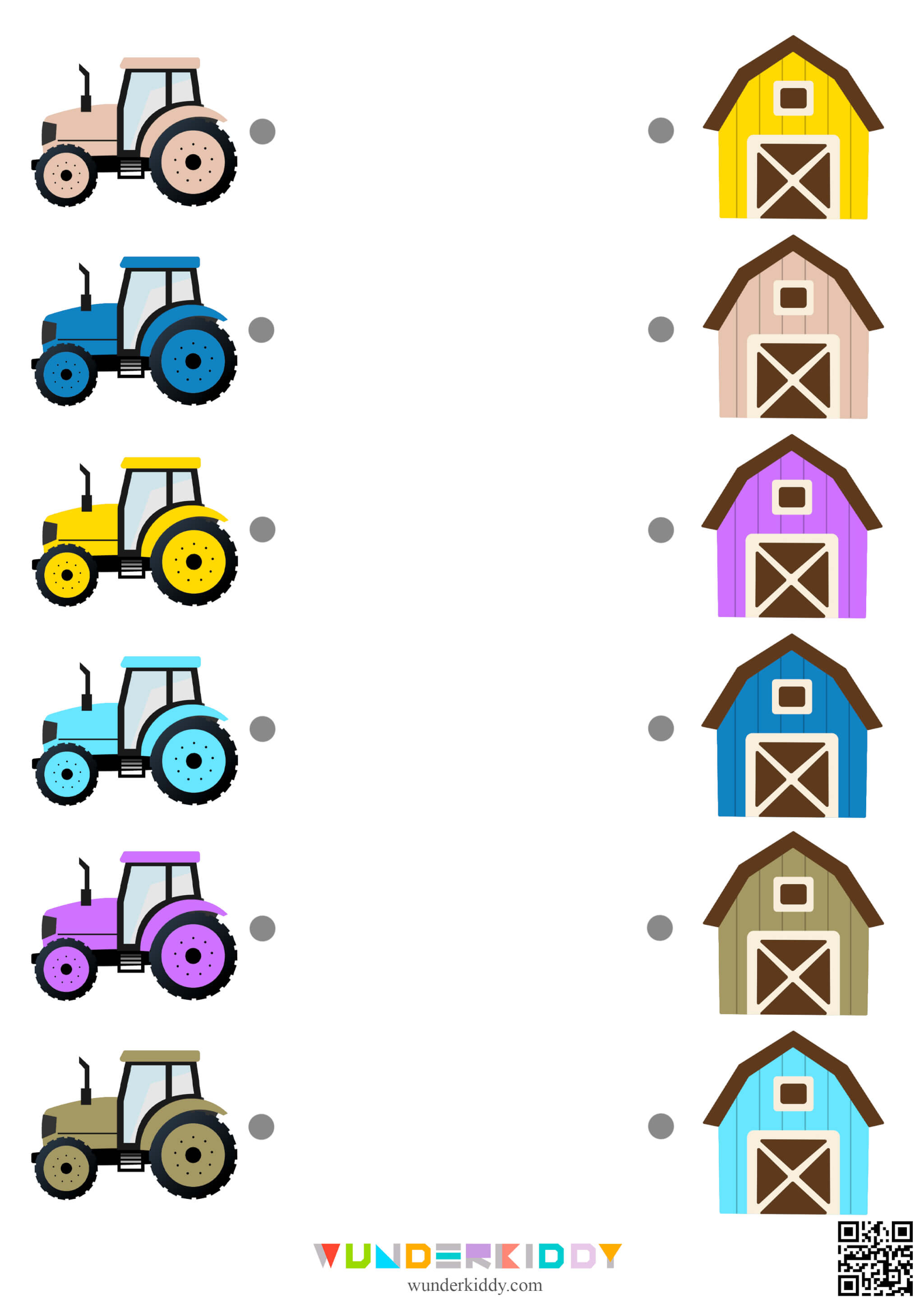 Tractor and Farm Color Matching Activity for Toddlers - Image 3