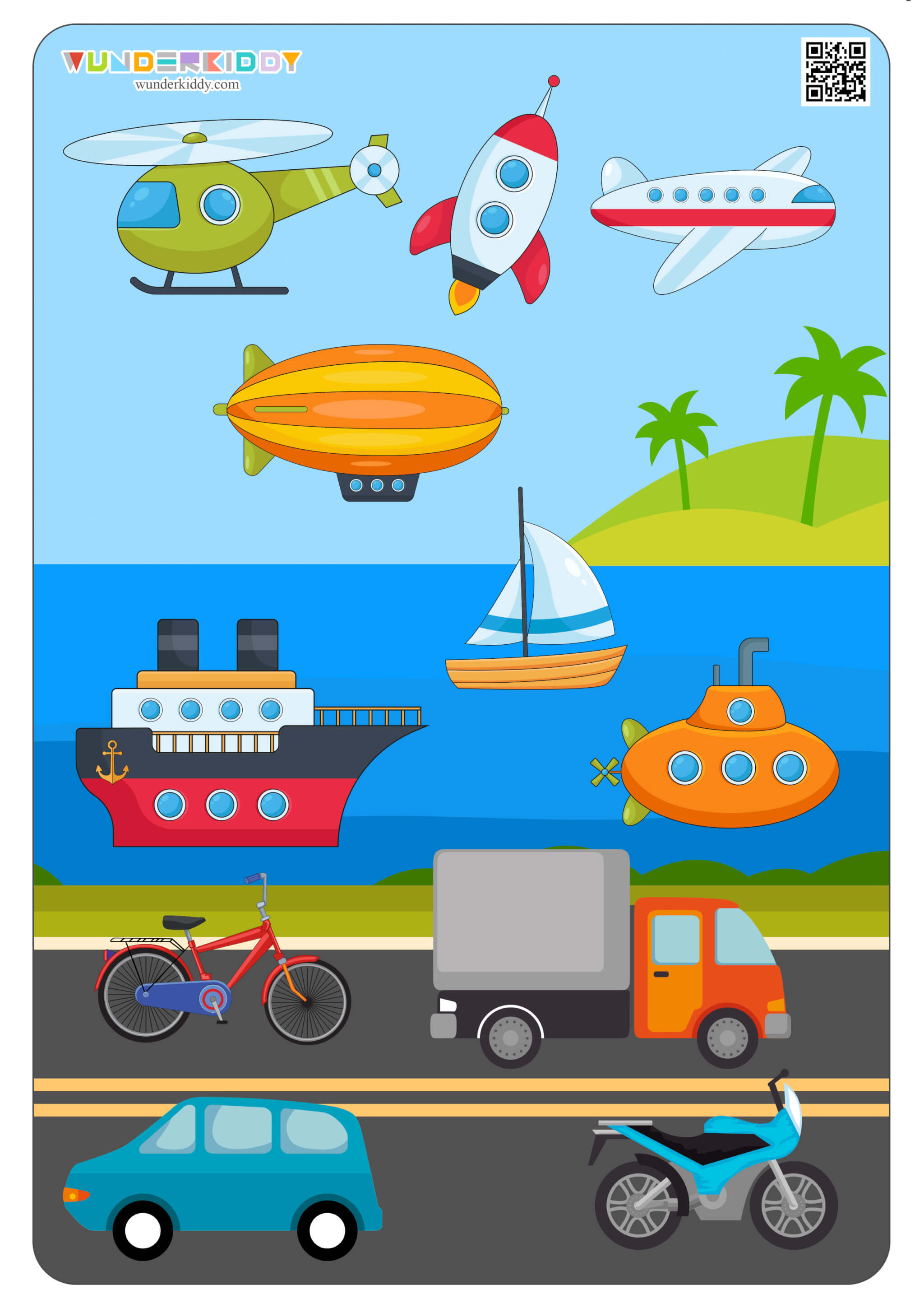 Land Air Water Transportation Transportation Sorting Game 