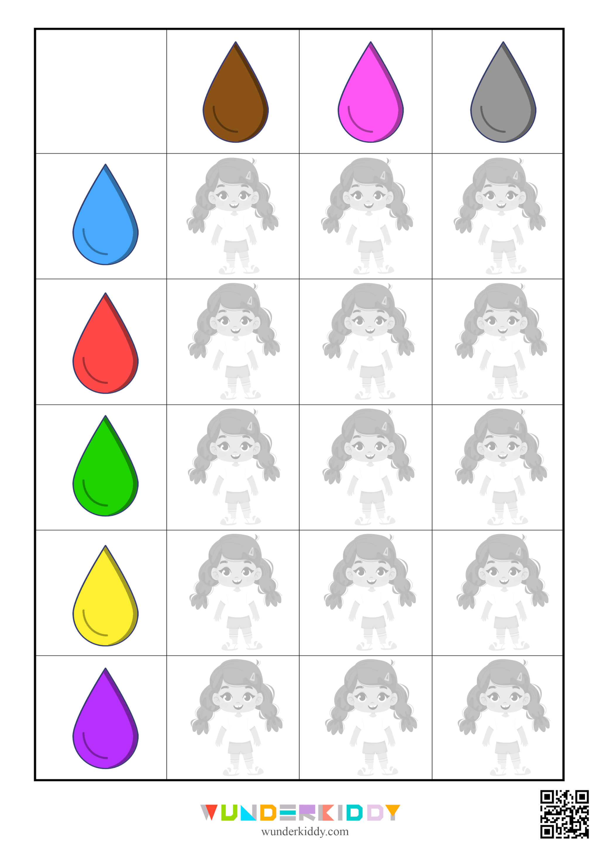 Activity sheet «Colored clothing»