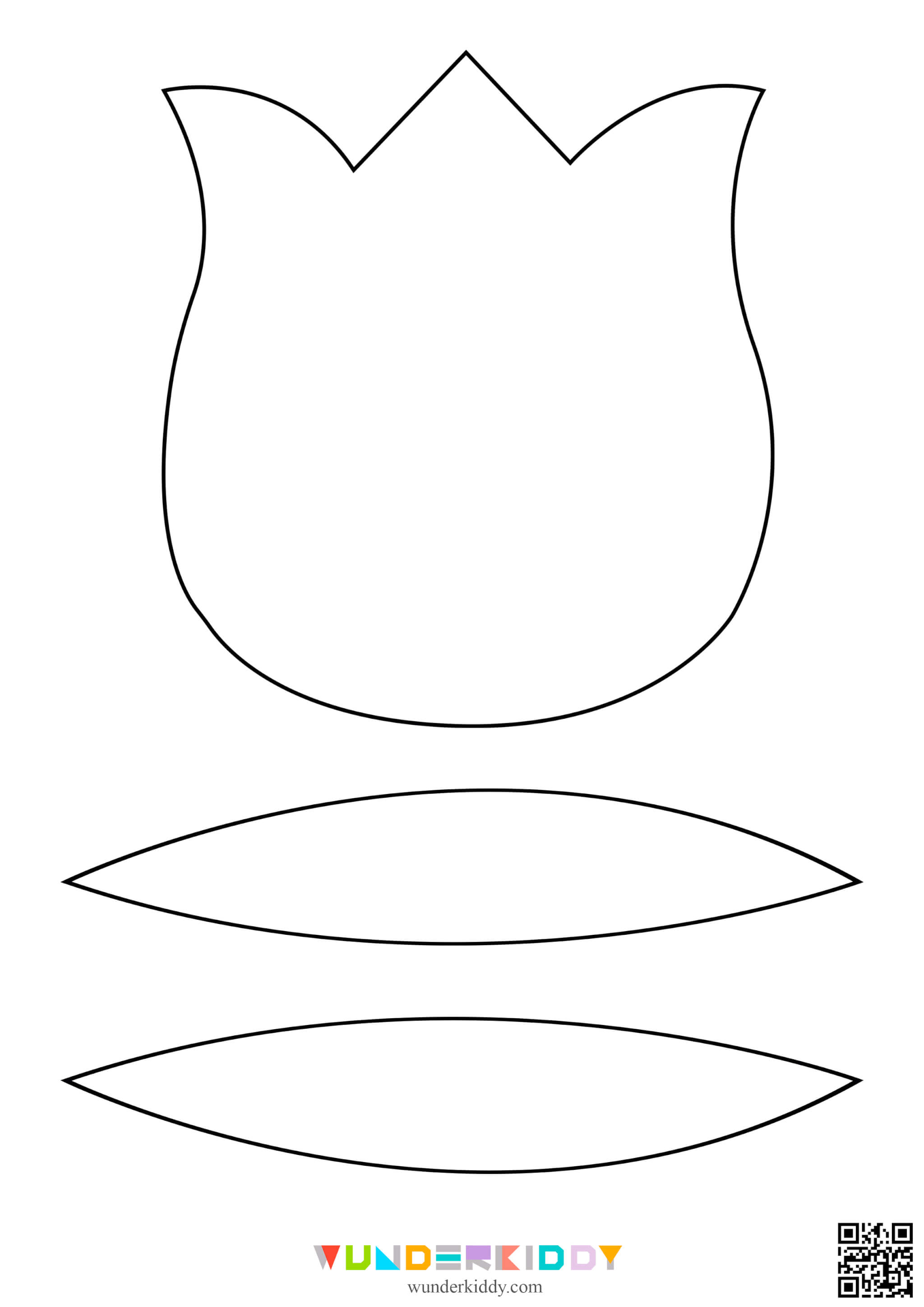 Tulip Outline Printable