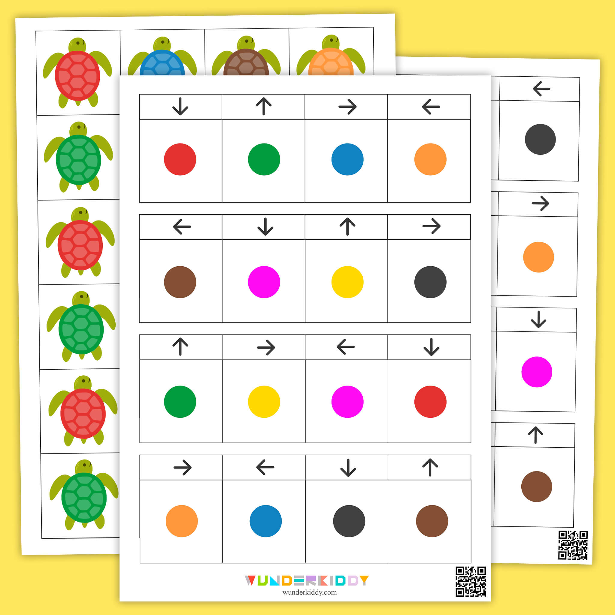Turtle Spatial Directions Worksheets