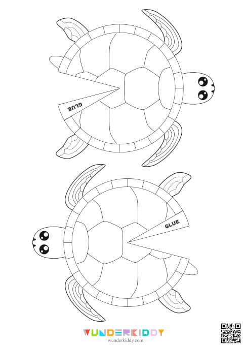 Free Printable Turtle Craft Template for Preschool Art Project