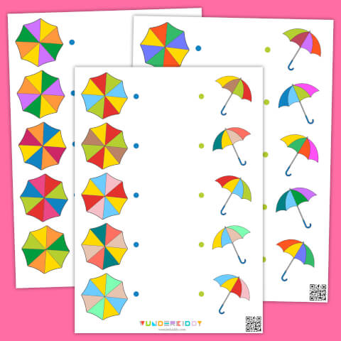 Umbrella Color Matching Worksheet - Image 2