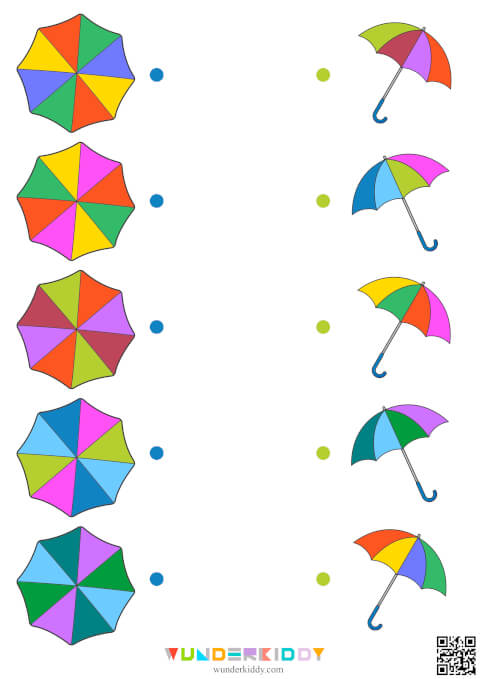 Umbrella Color Matching Worksheet - Image 5