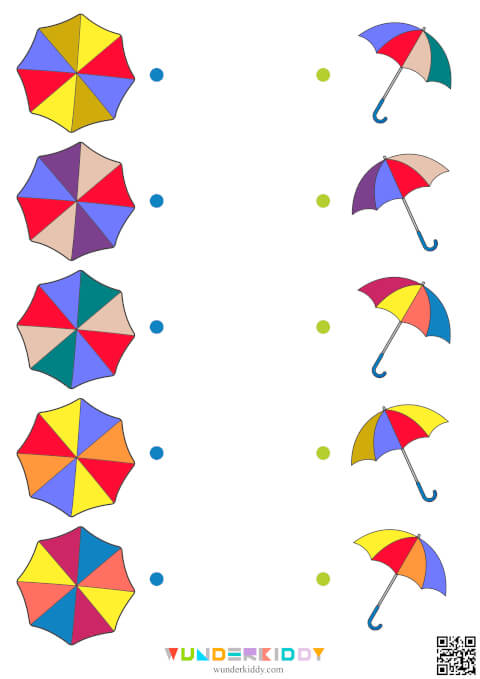 Umbrella Color Matching Worksheet - Image 6