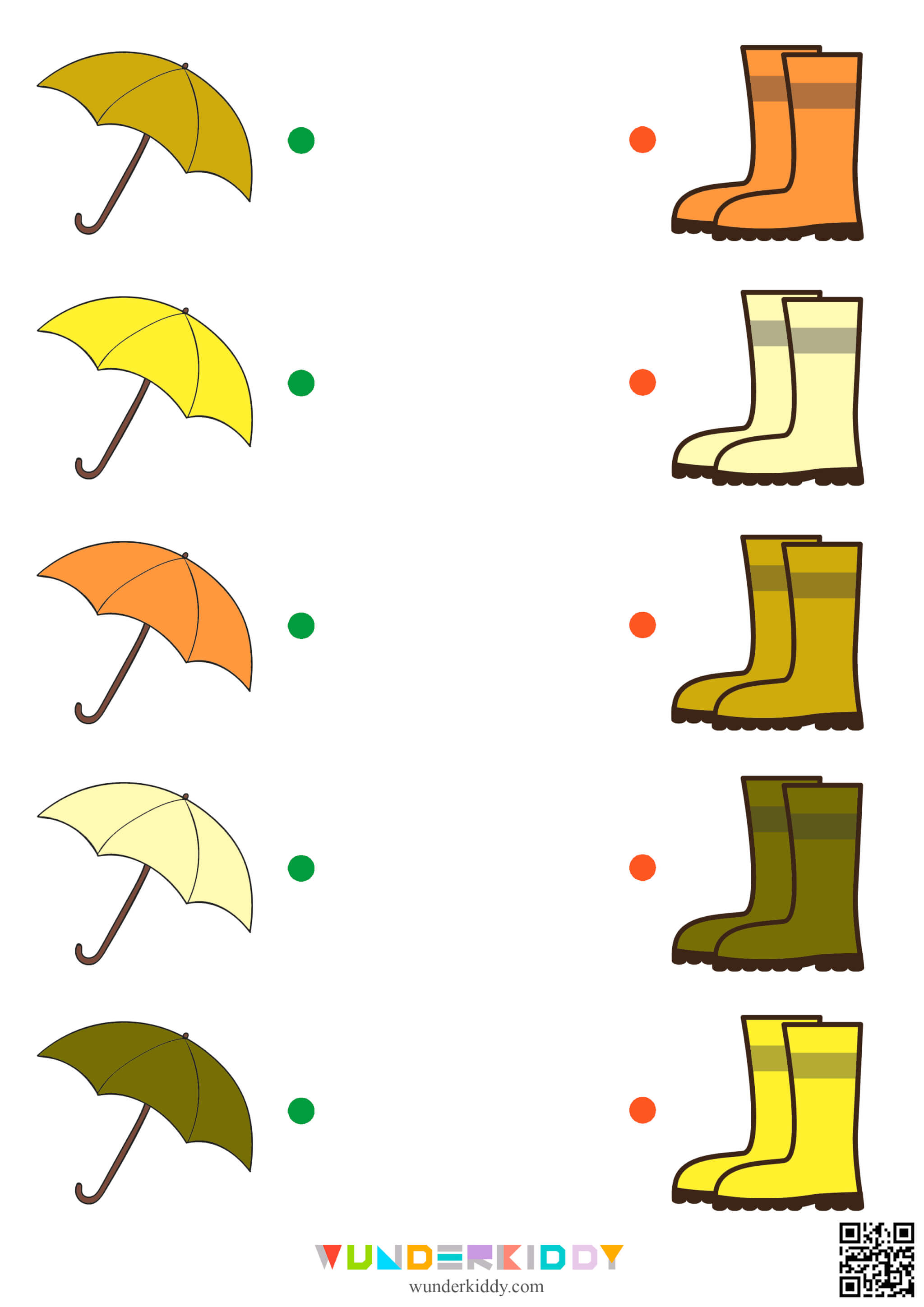 Übung zur Farbzuordnung von Regenschirmen - Bild 5