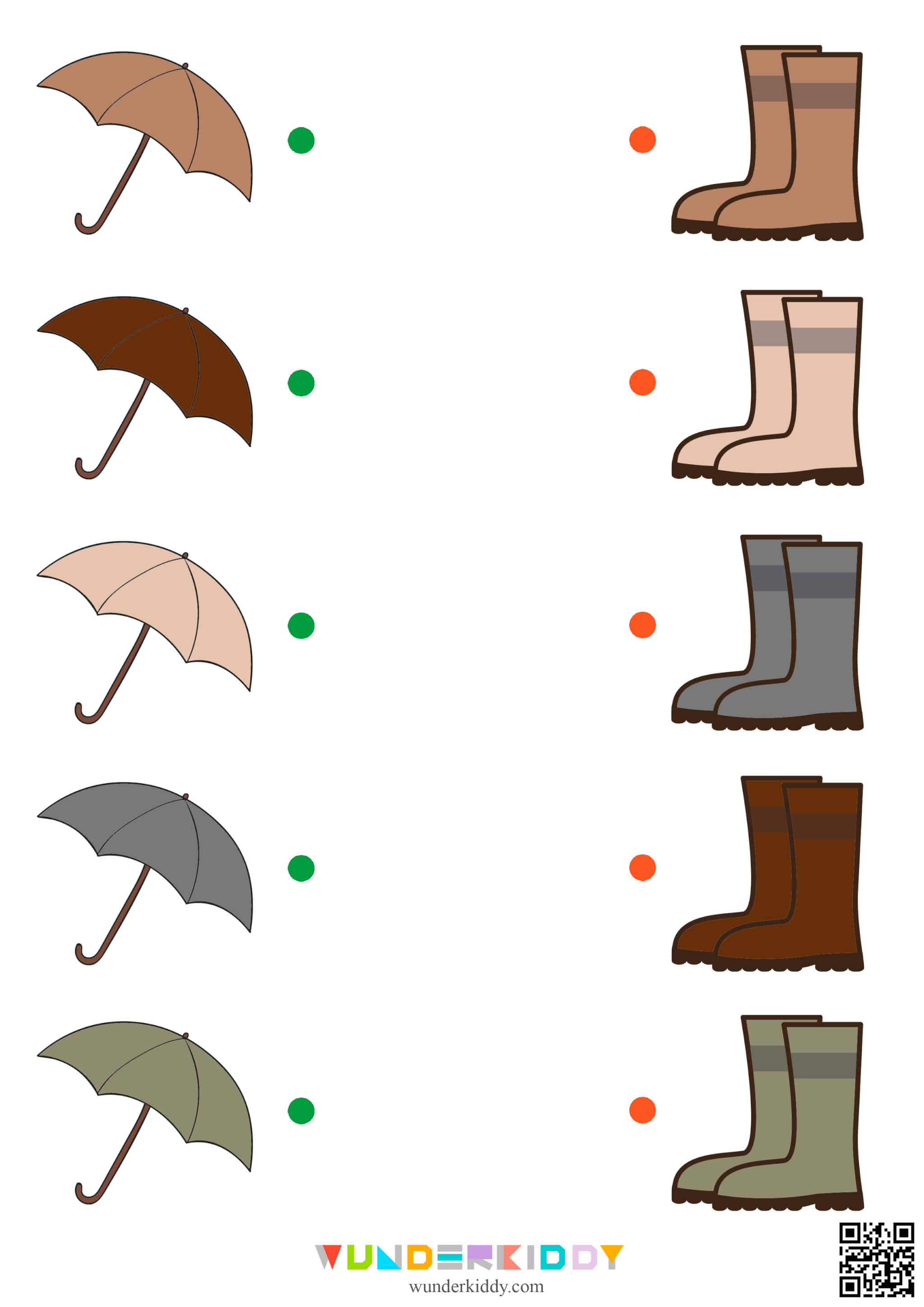 Übung zur Farbzuordnung von Regenschirmen - Bild 8