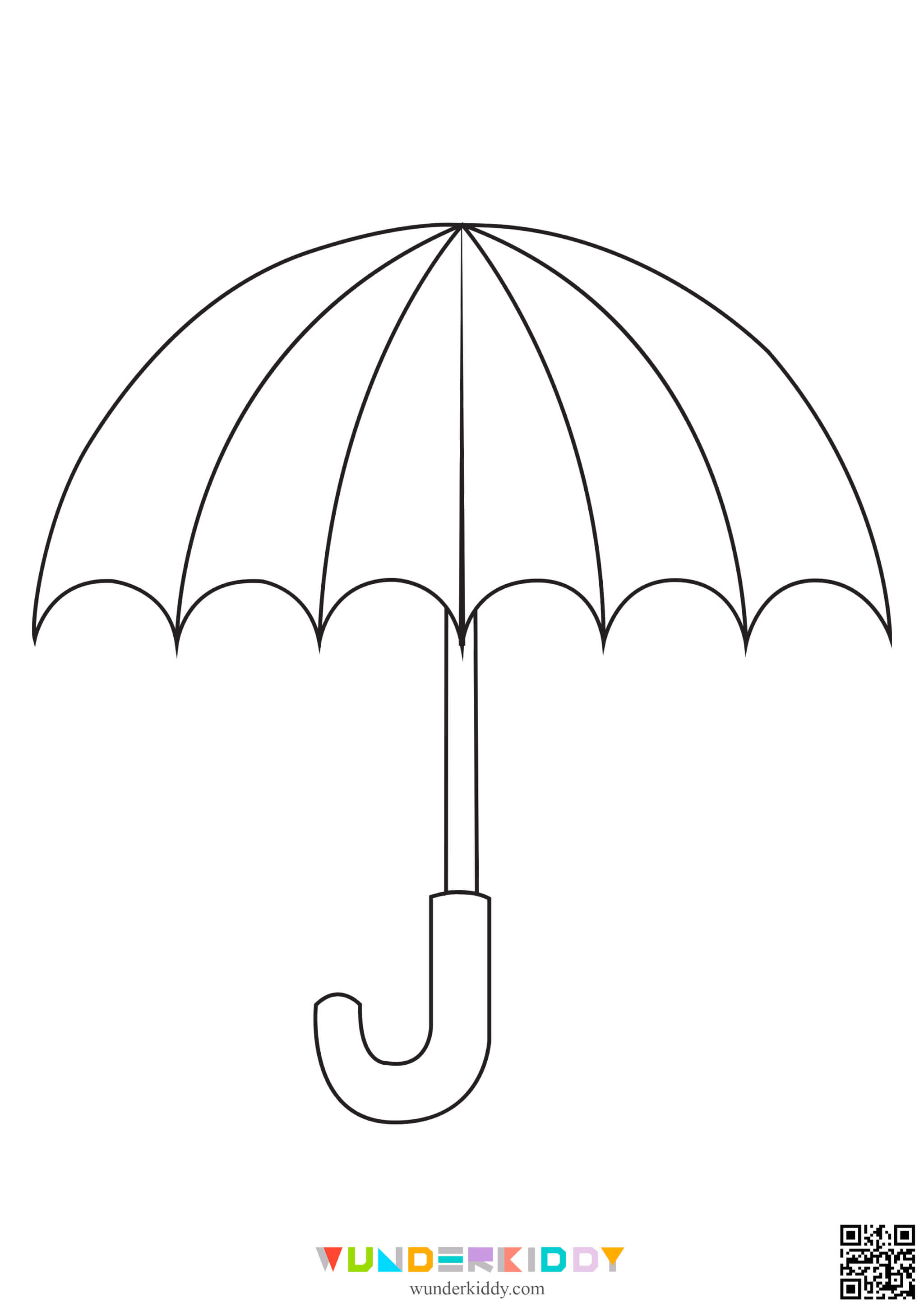 Umbrella Coloring Pages for Kids - Image 2