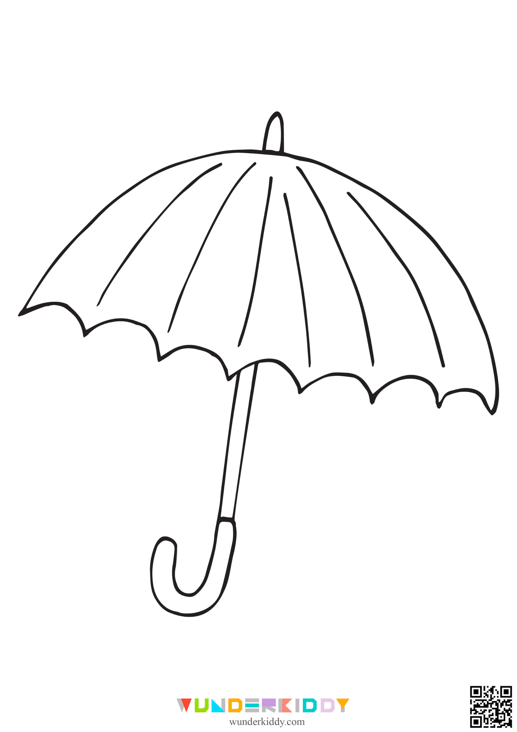 Umbrella Coloring Pages for Kids - Image 3