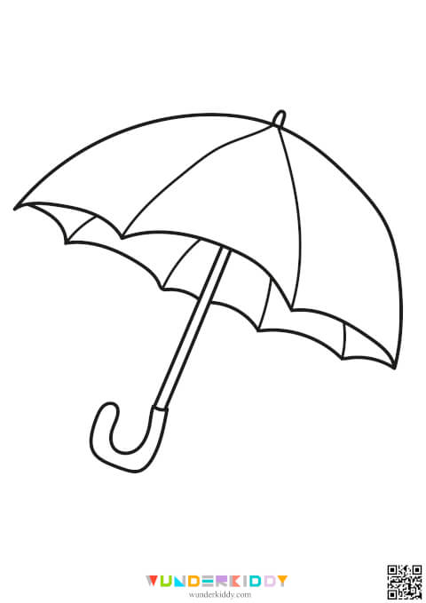 Free Printable Spring Umbrella Coloring Pages for Preschool