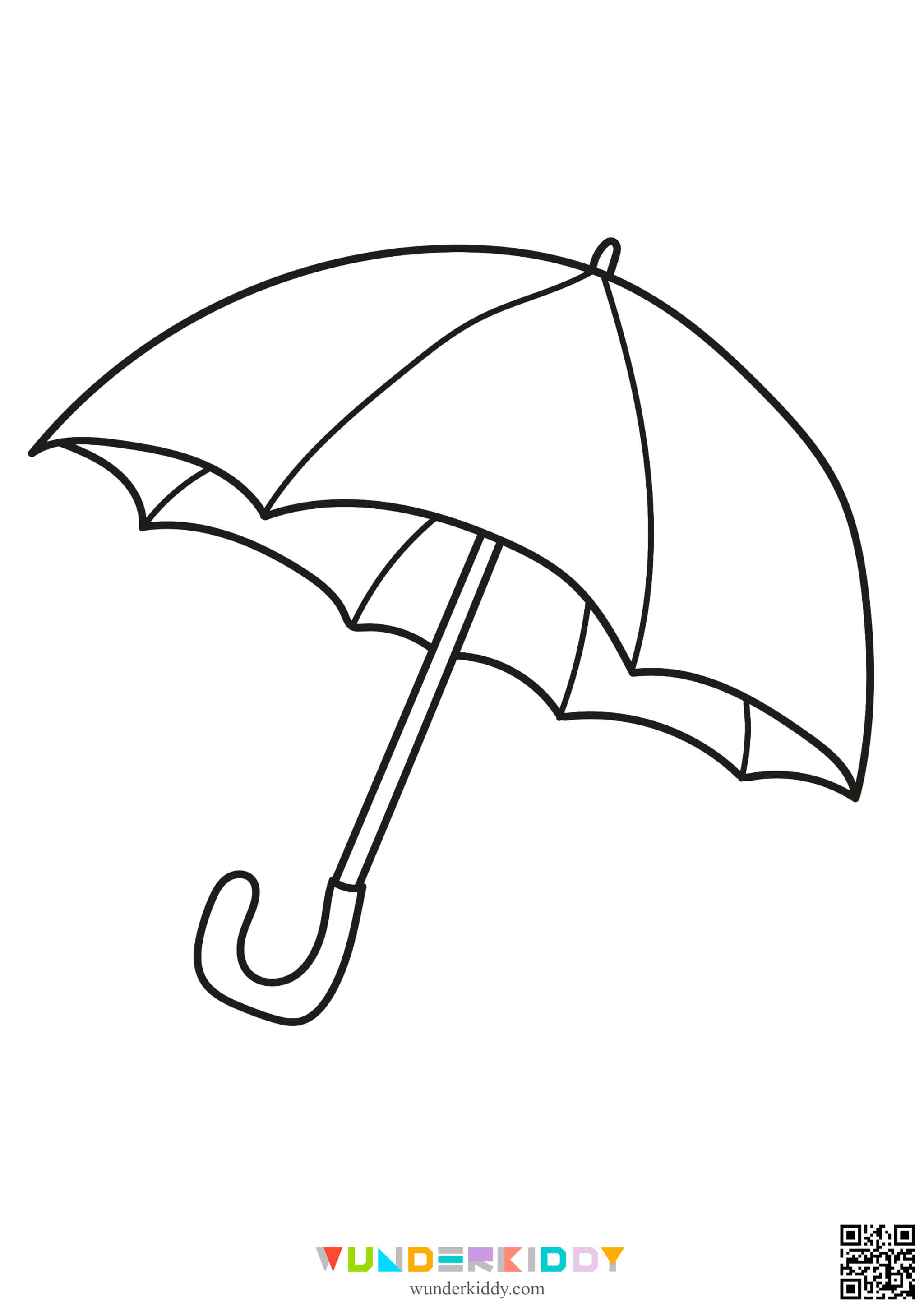 Umbrella Coloring Pages for Kids - Image 5