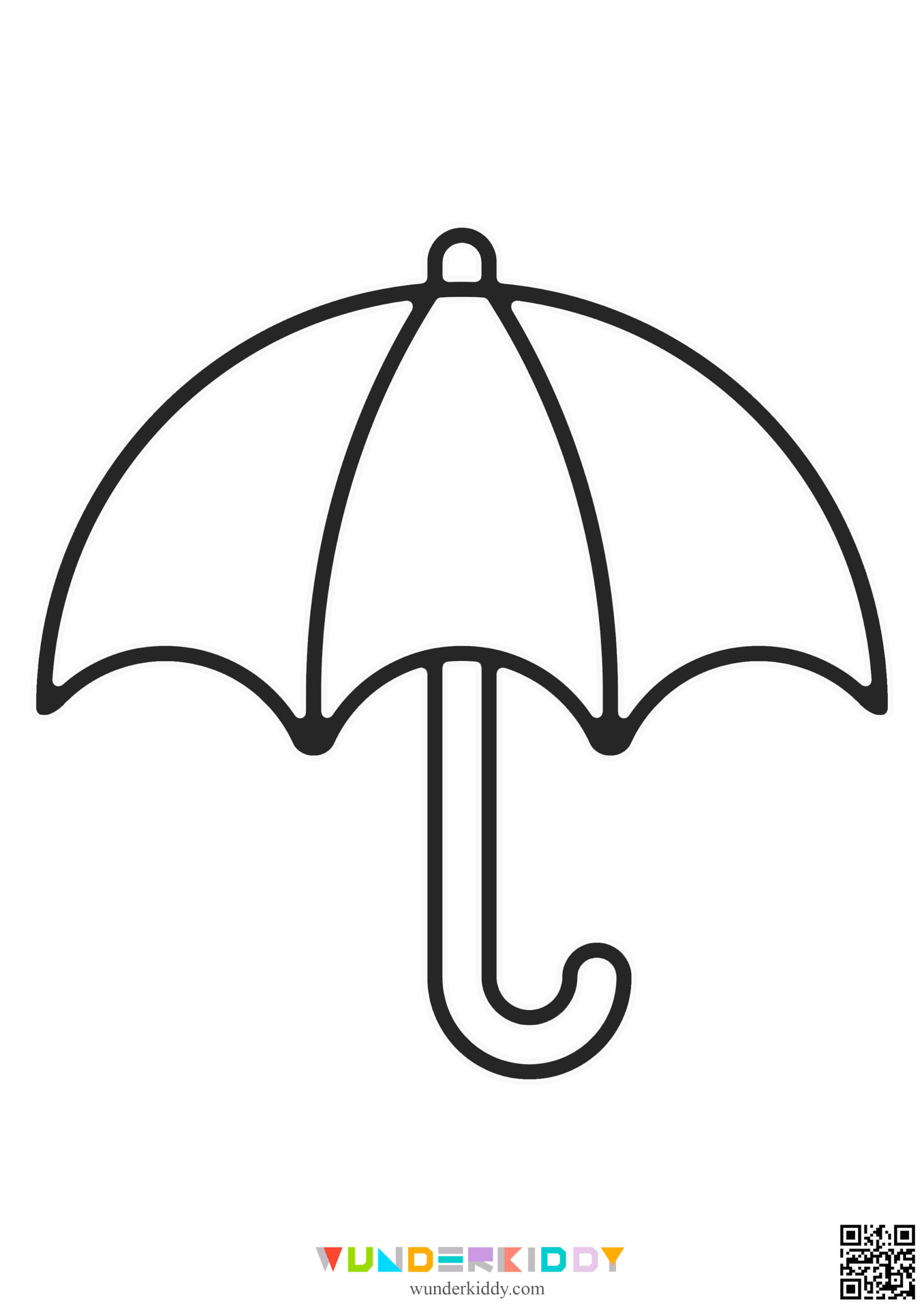 Umbrella Coloring Pages for Kids - Image 7