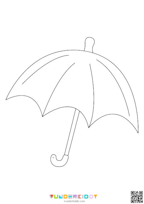 Free Printable Spring Umbrella Coloring Pages for Preschool