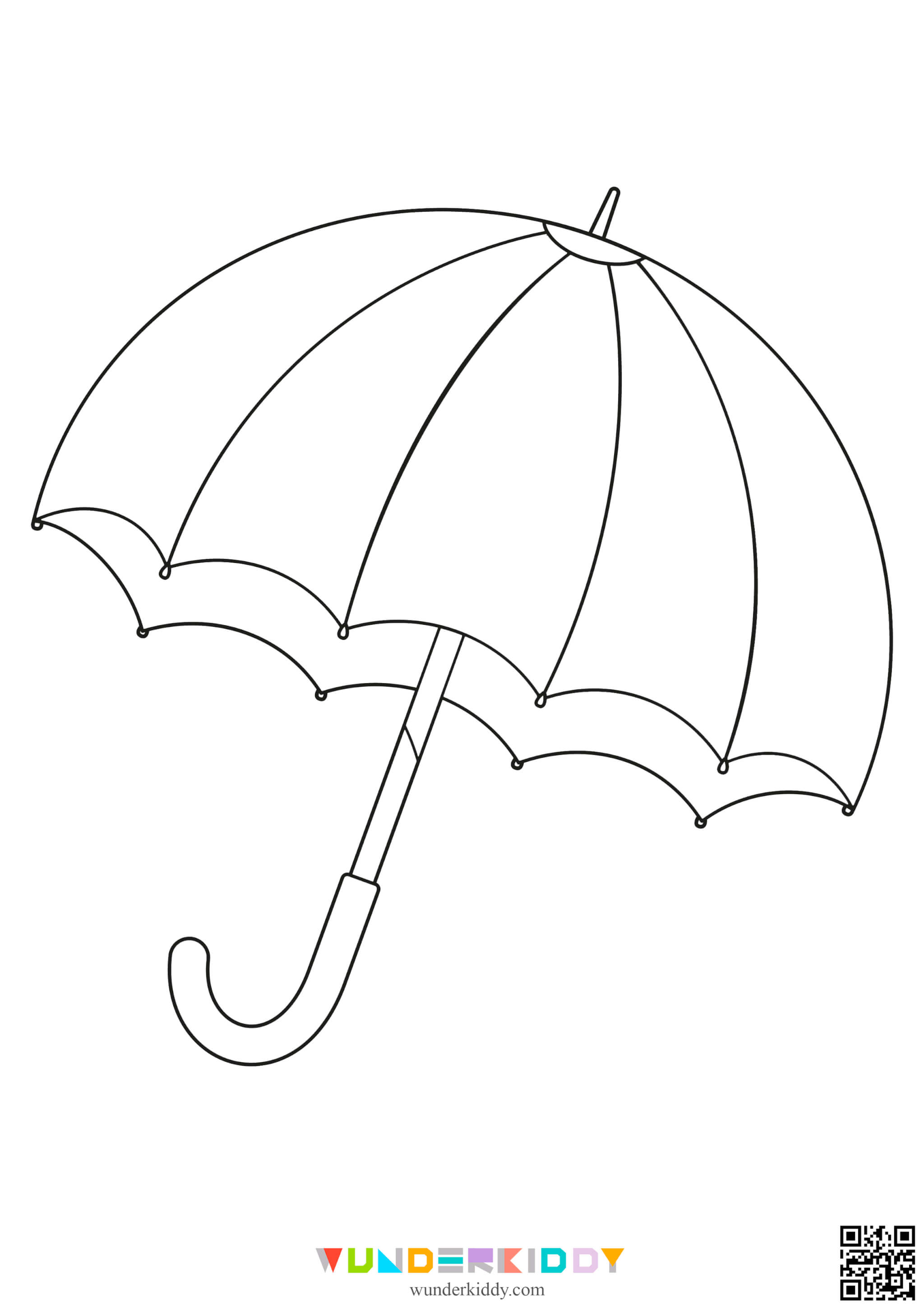 Free Printable Spring Umbrella Coloring Pages For Preschool
