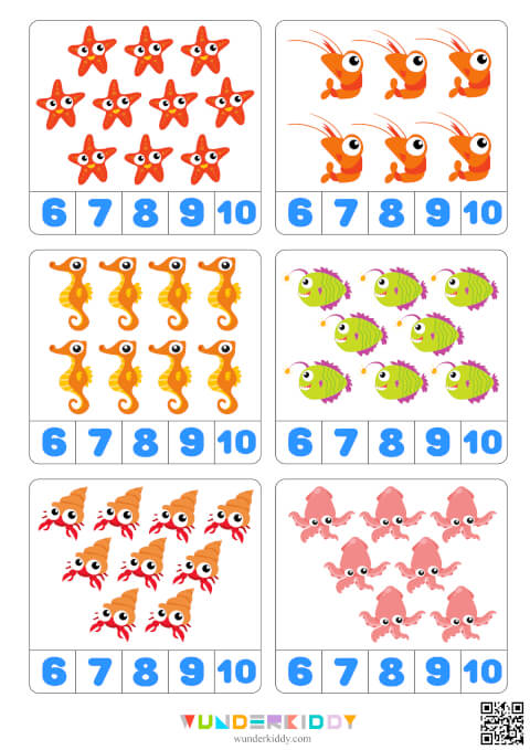 Under the Sea Counting Clip Cards - Image 4