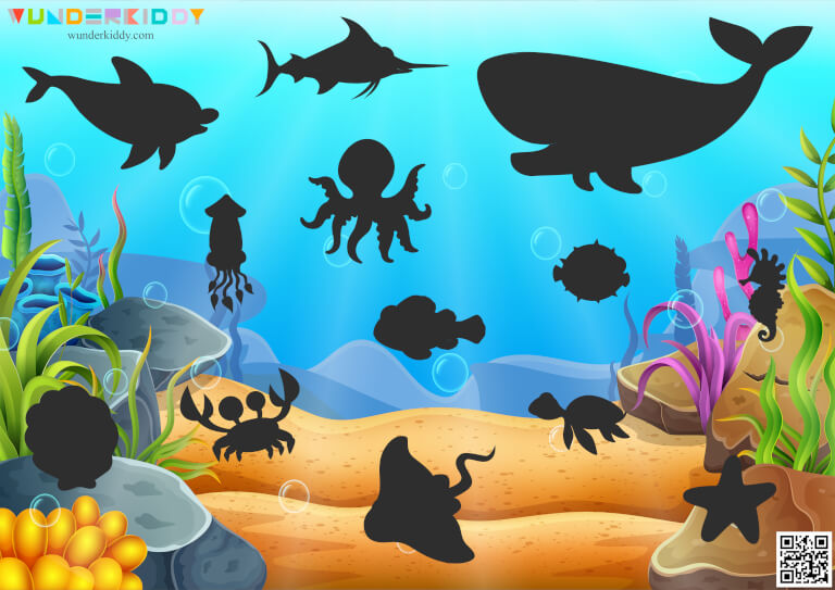 Activity sheet «Underwater world» Download or print for free