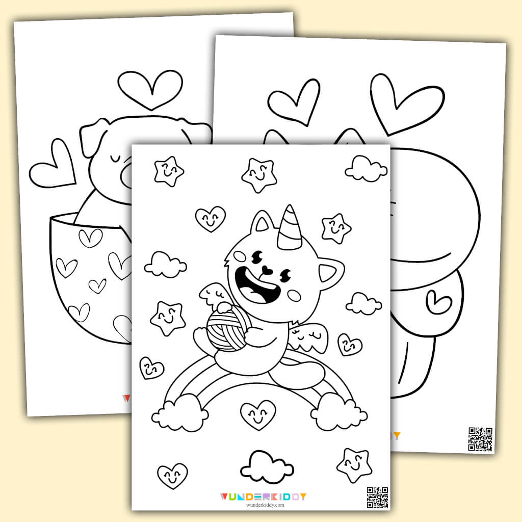 Free Printable Valentine's Day Coloring Pages PDF for Kids