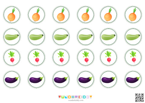 Math Dice Game for Kids Basket of Vegetables - Image 5