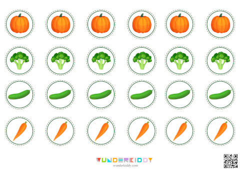 Math Dice Game for Kids Basket of Vegetables - Image 6