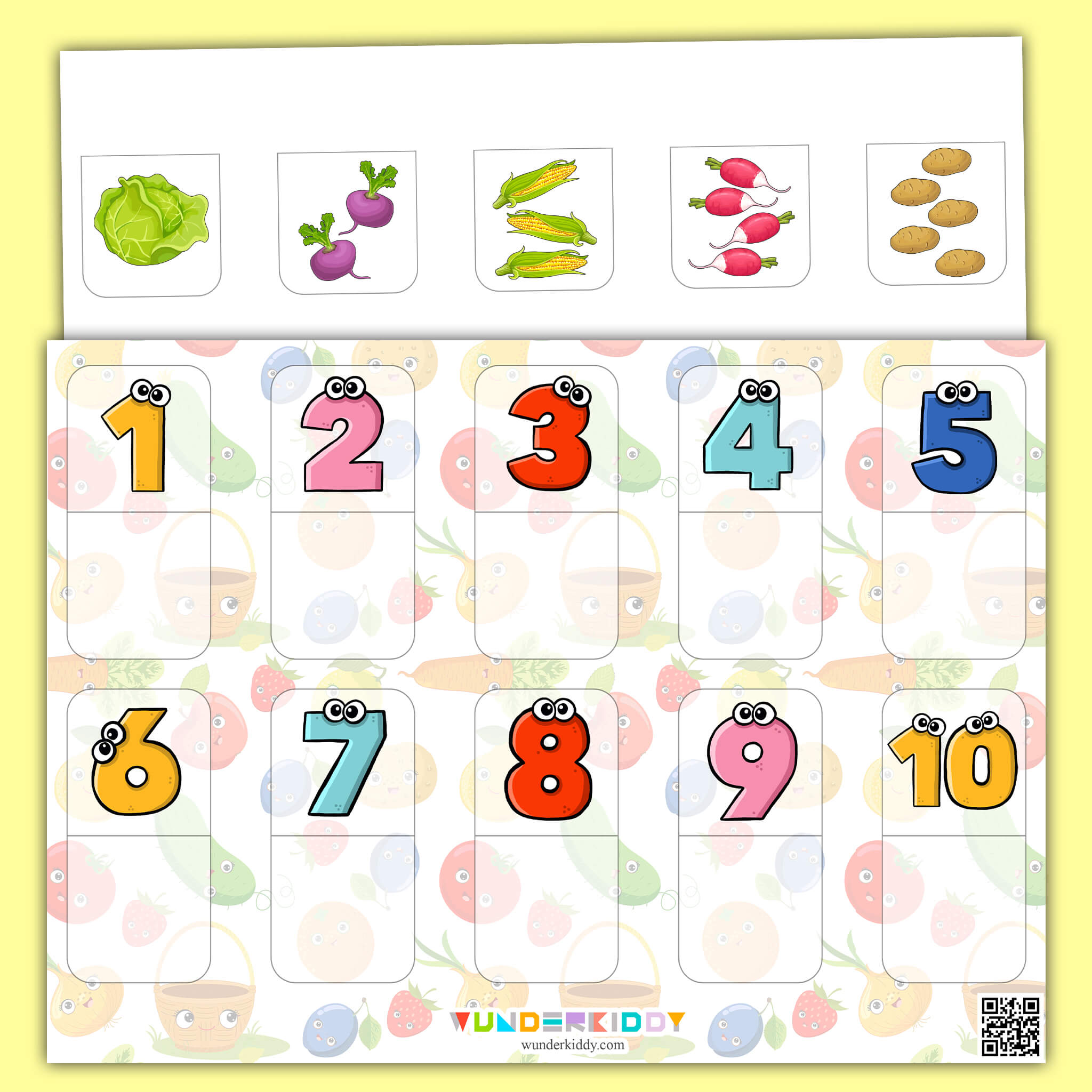Vegetables Counting Game