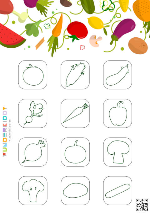 Vegetable Shadows Activity - Image 2