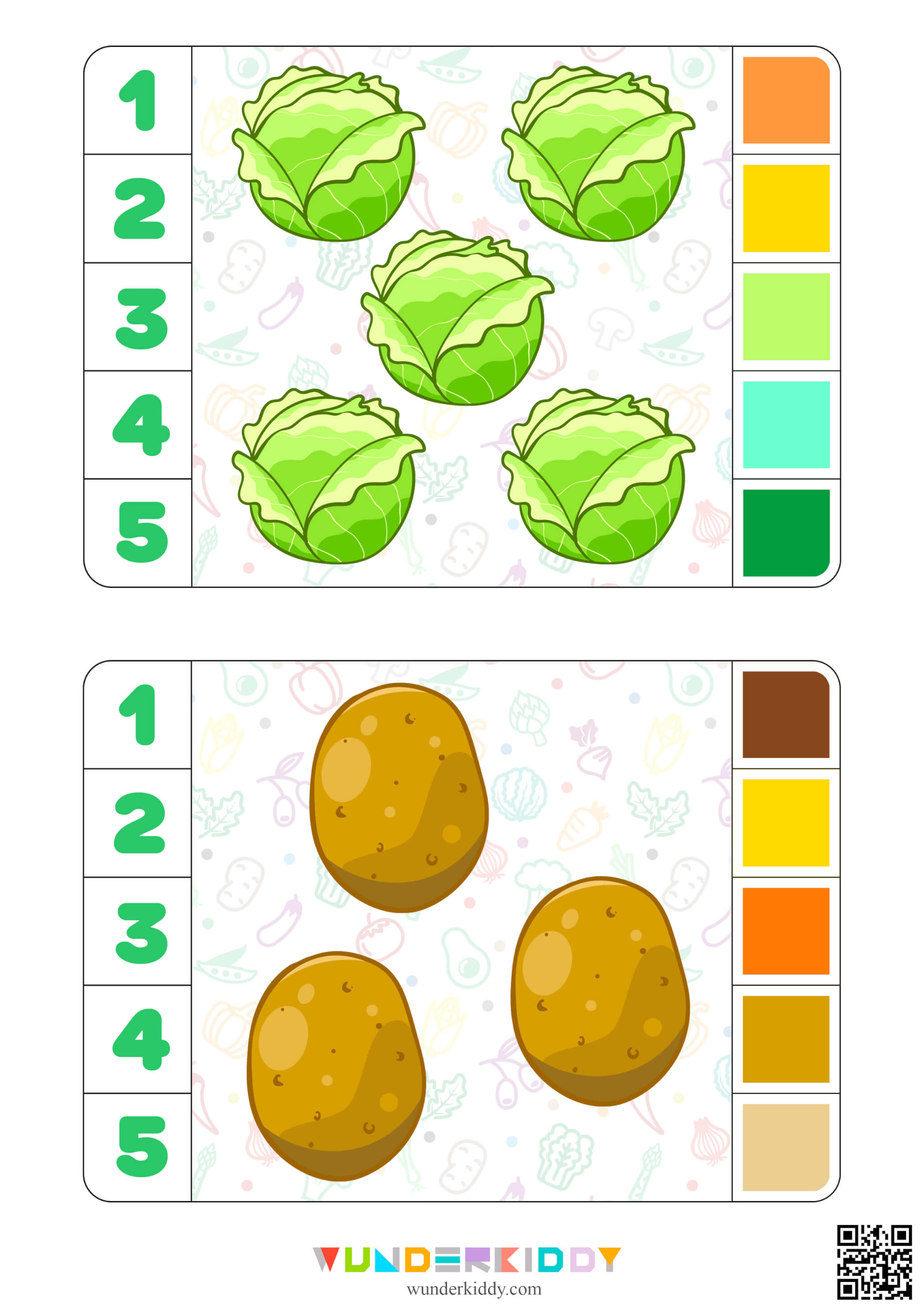 Vegetable Clip Cards for Toddlers - Image 6