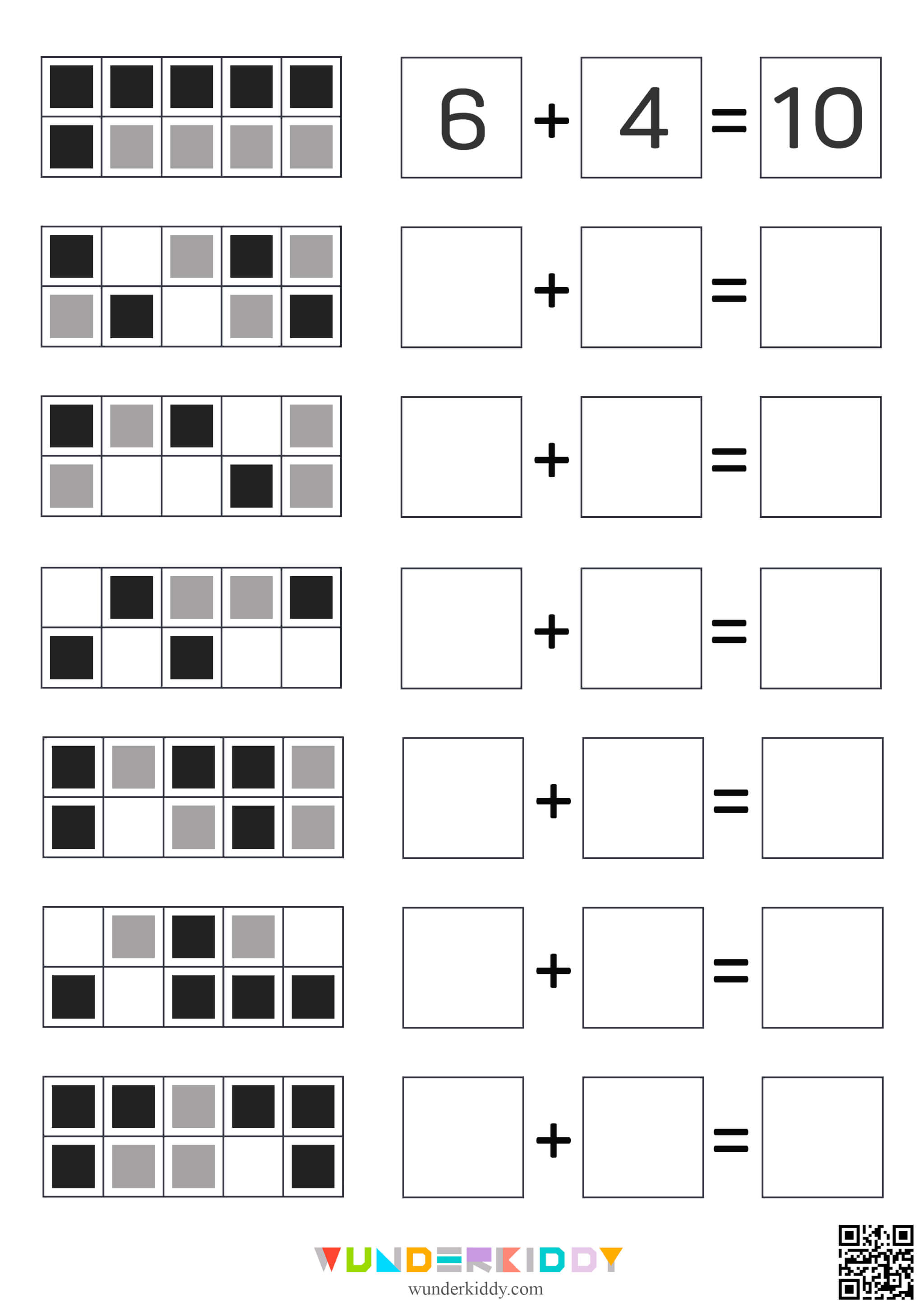Counting and Addition Worksheets to 10 for Kids - Image 6