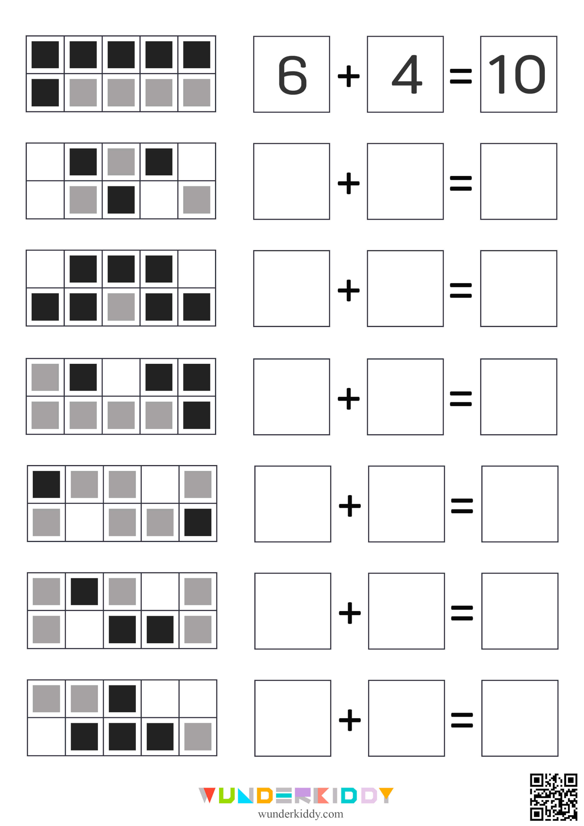Counting and Addition Worksheets to 10 for Kids - Image 7