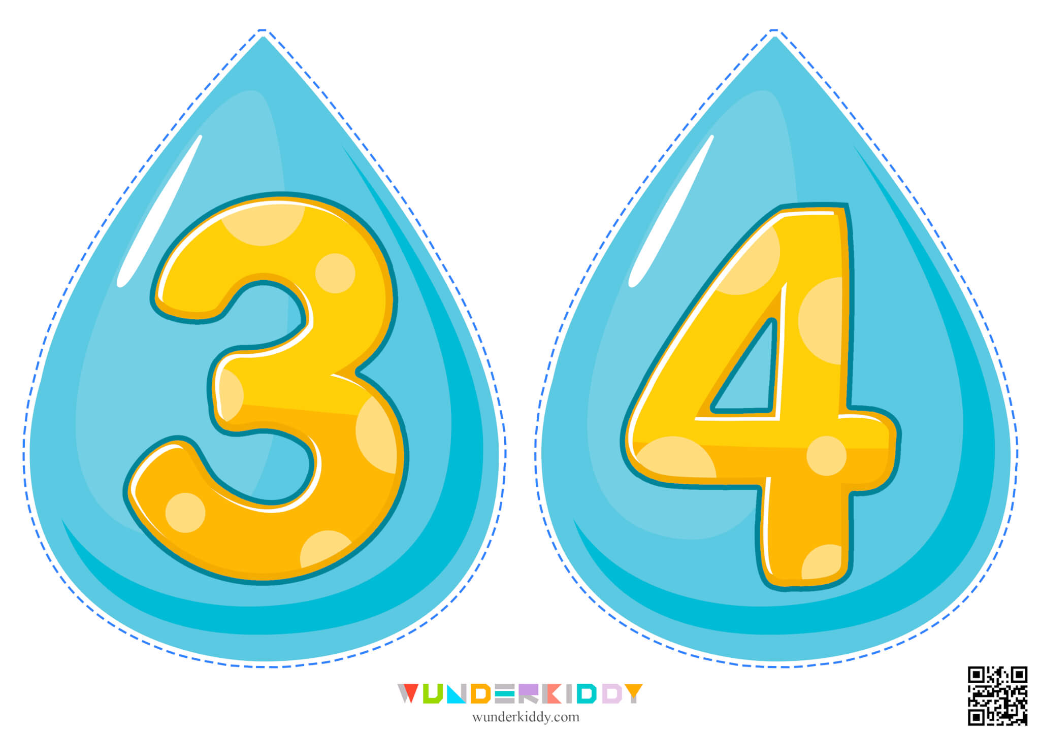 Math Worksheets for Kids Water Droplets - Image 4