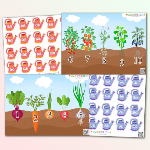 Activity sheet «Watering the garden» - Download or print for free