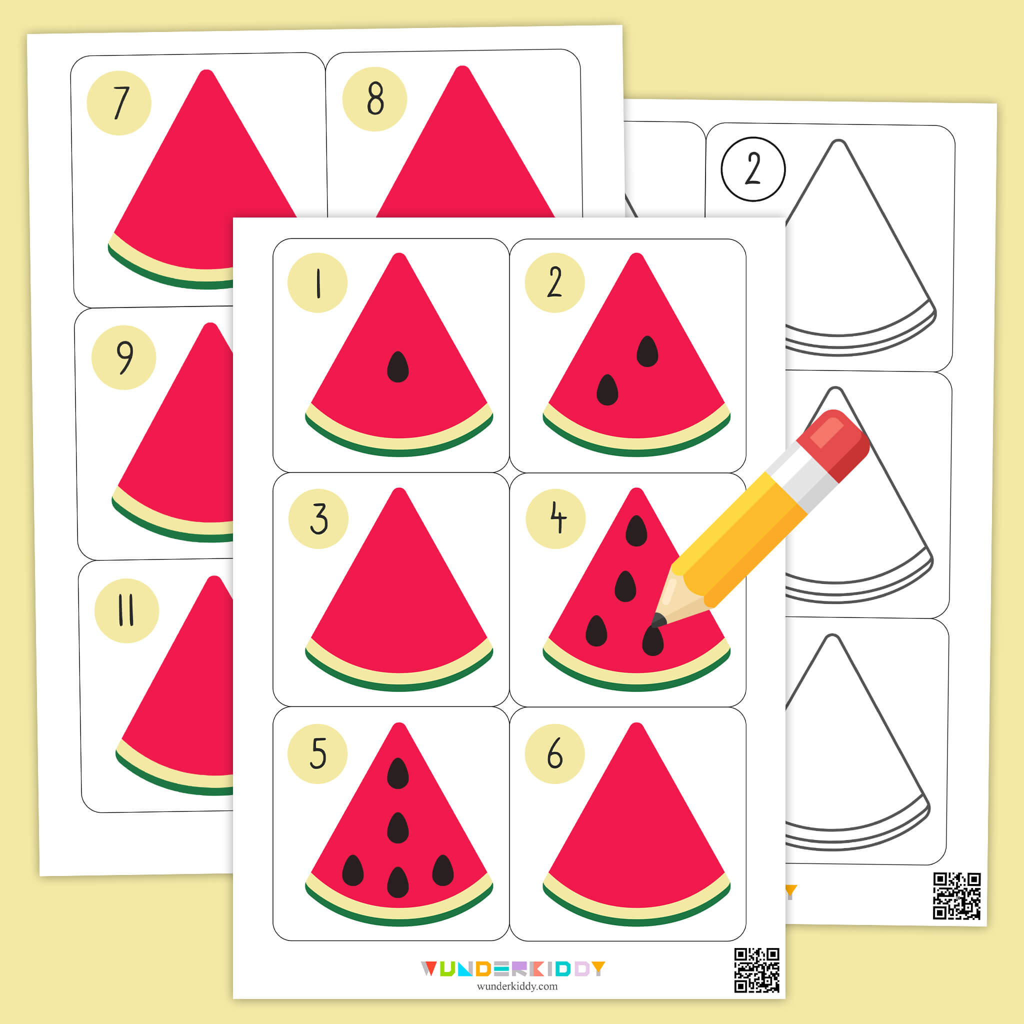 Watermelon Counting Game: Draw the Seeds