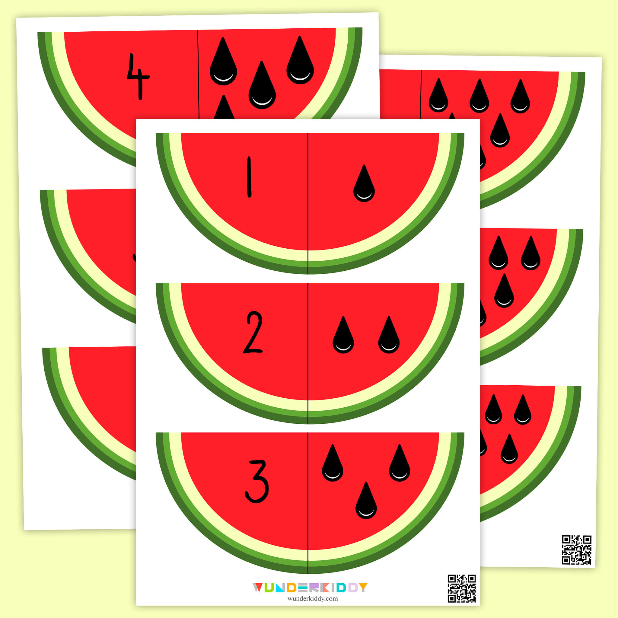 Count the Seeds: Watermelon Math Activity