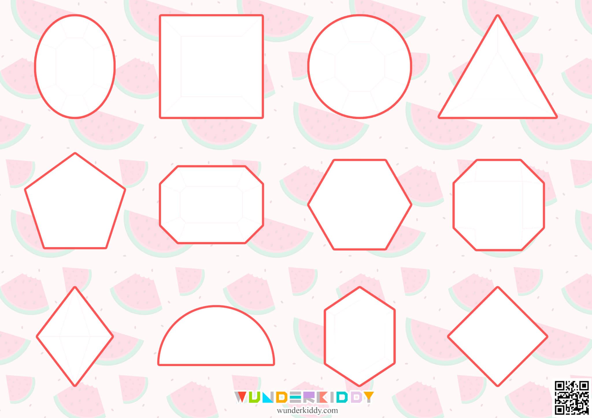 Watermelon Shapes Activity - Image 2