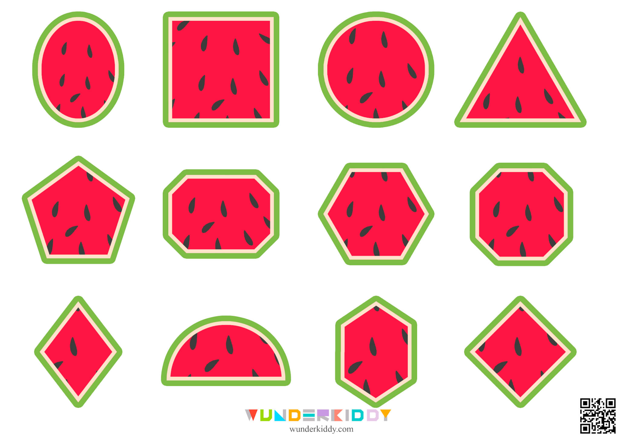 Watermelon Shapes Activity - Image 3