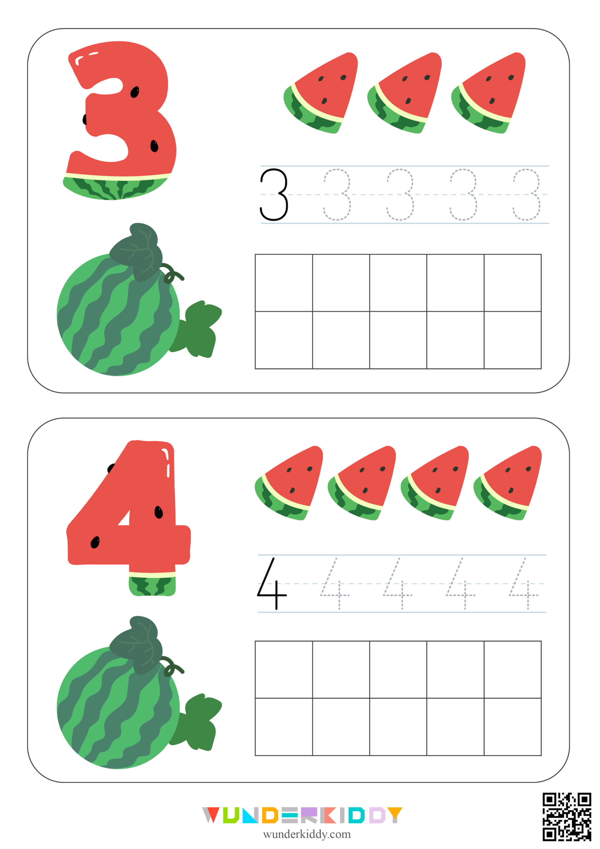 Watermelon Counting to 10 Math Cards - Image 3