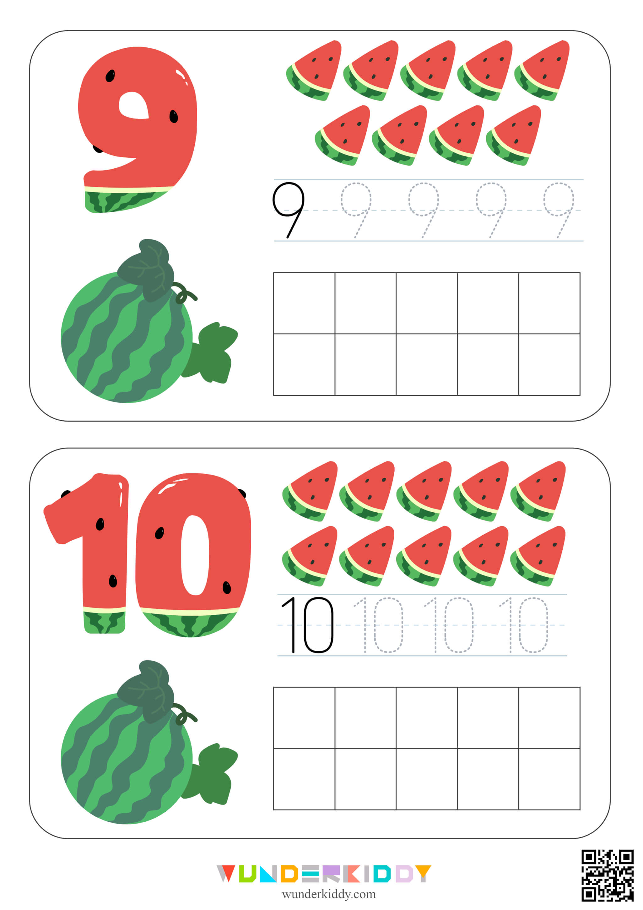 Watermelon Counting to 10 Math Cards - Image 6