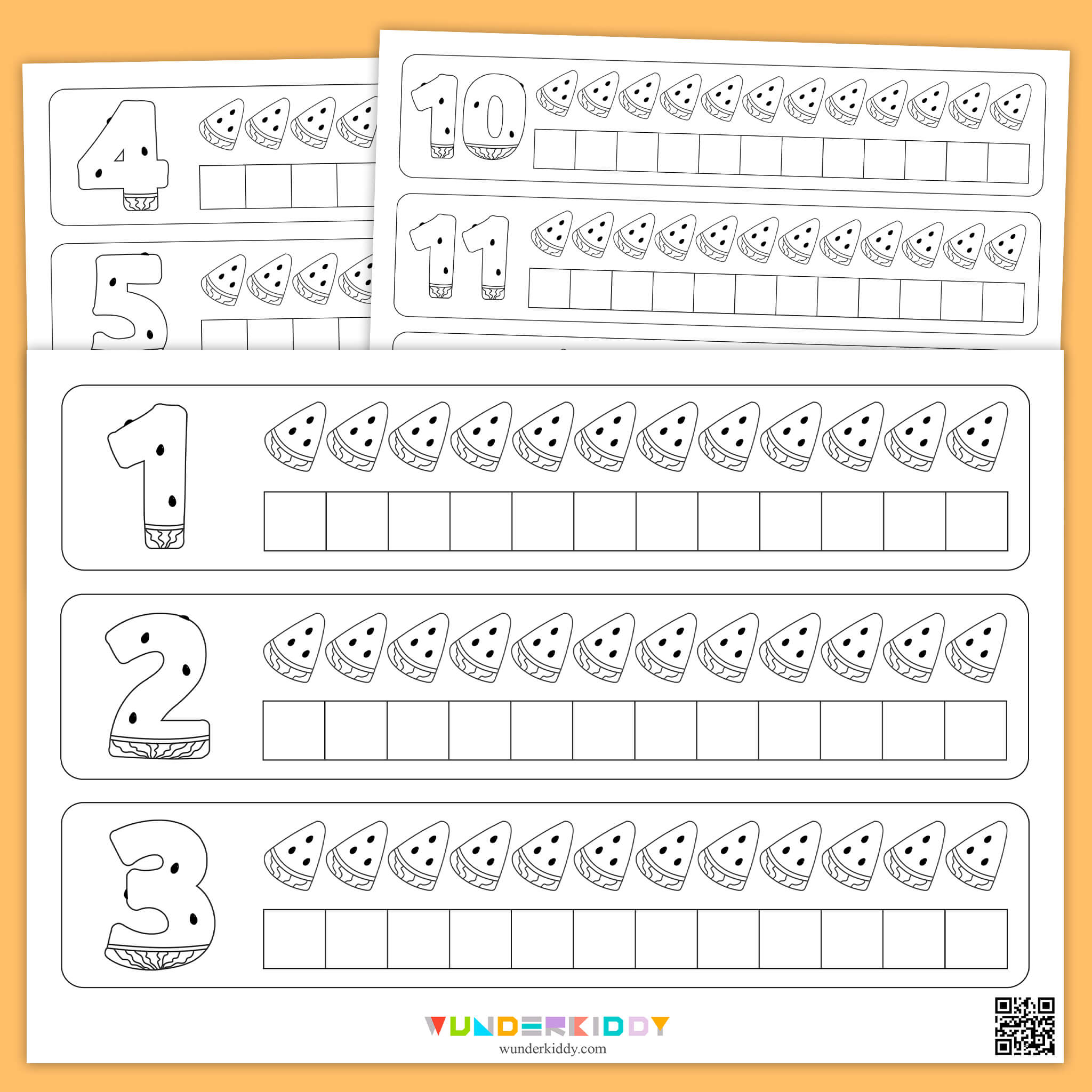 Watermelon Color and Count Activity