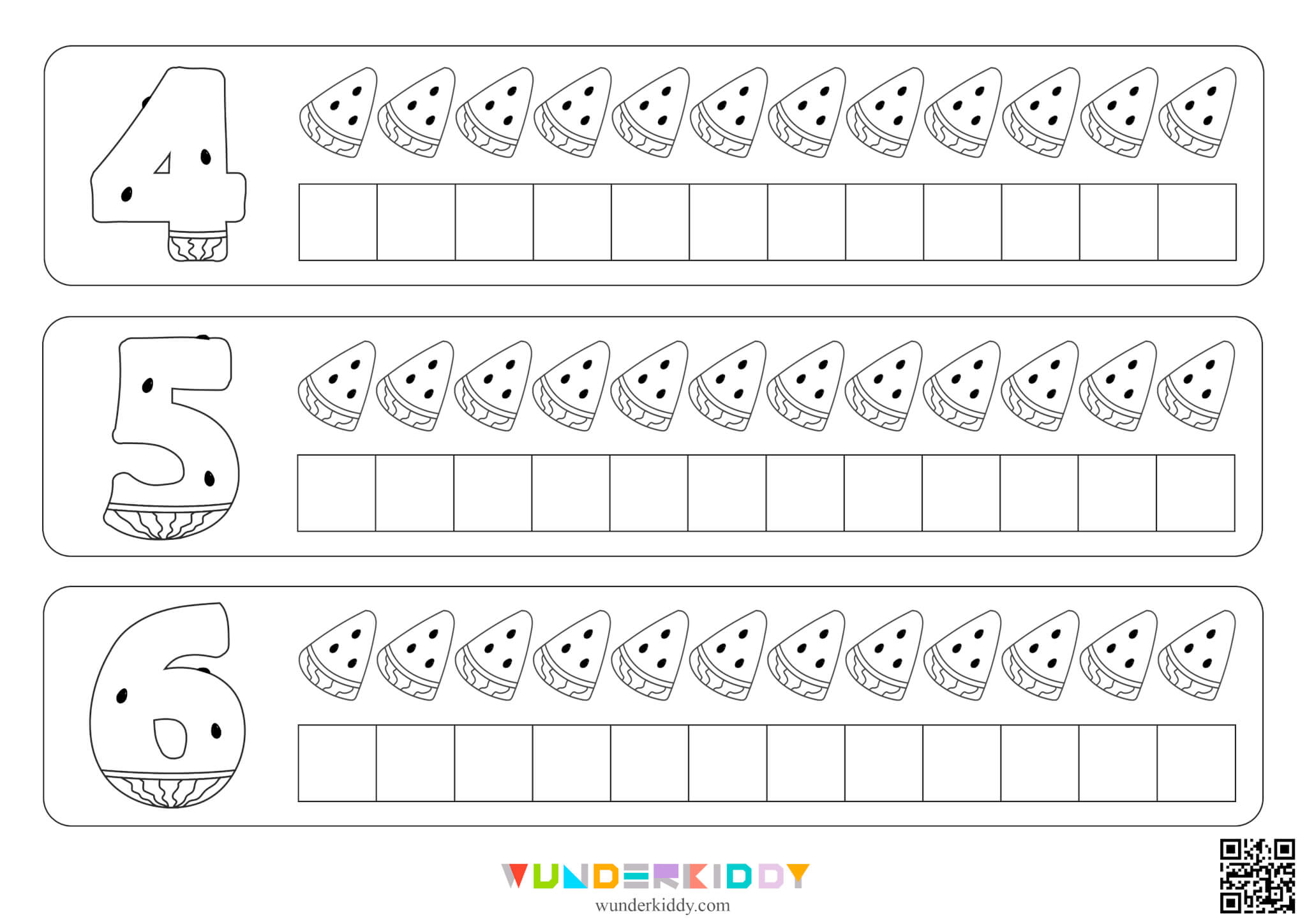 Watermelon Color and Count Activity - Image 3
