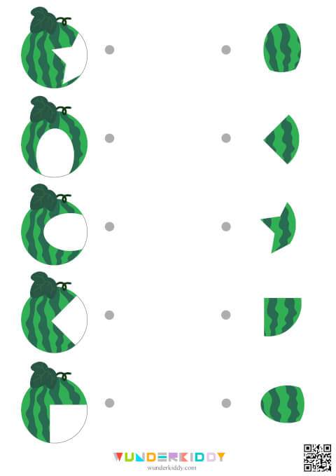 Watermelon Puzzle Matching Activity - Image 2