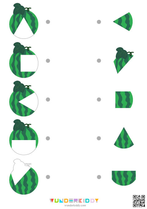 Watermelon Puzzle Matching Activity - Image 3