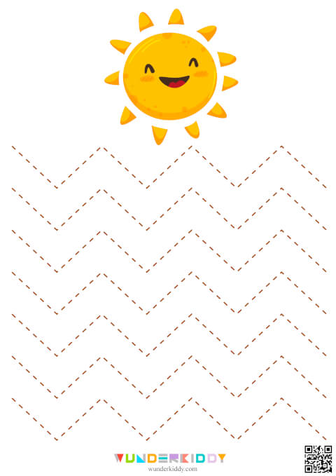 Tracing Lines Worksheet for Kids Weather - Image 5