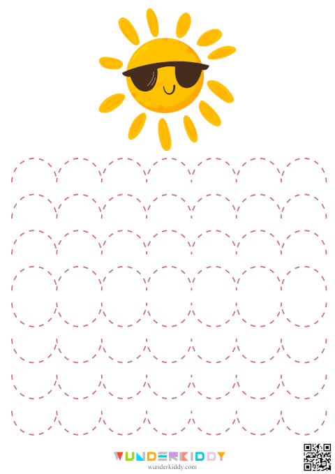 Tracing Lines Worksheet for Kids Weather - Image 9