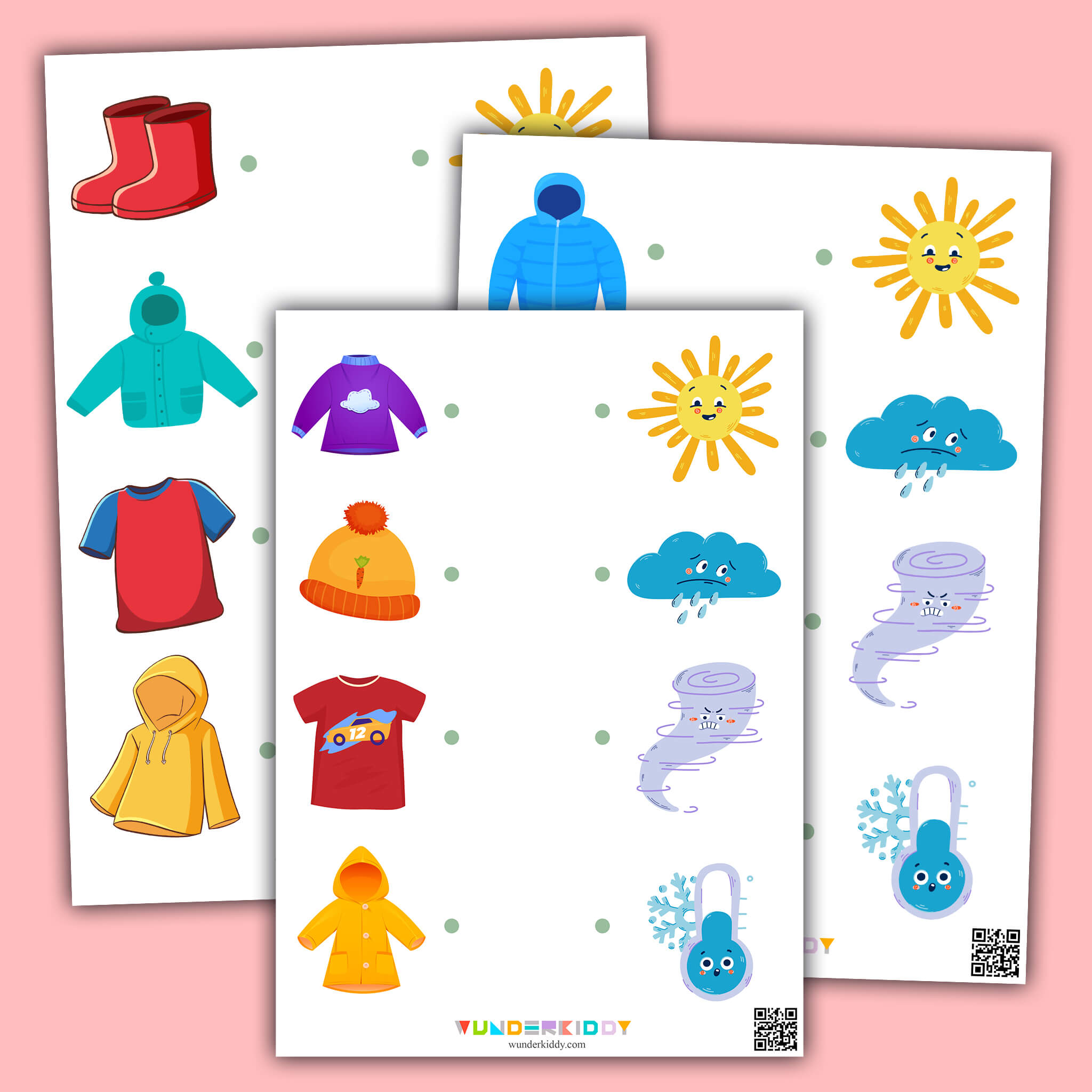 Printable Weather And Clothes Worksheet For Preschool
