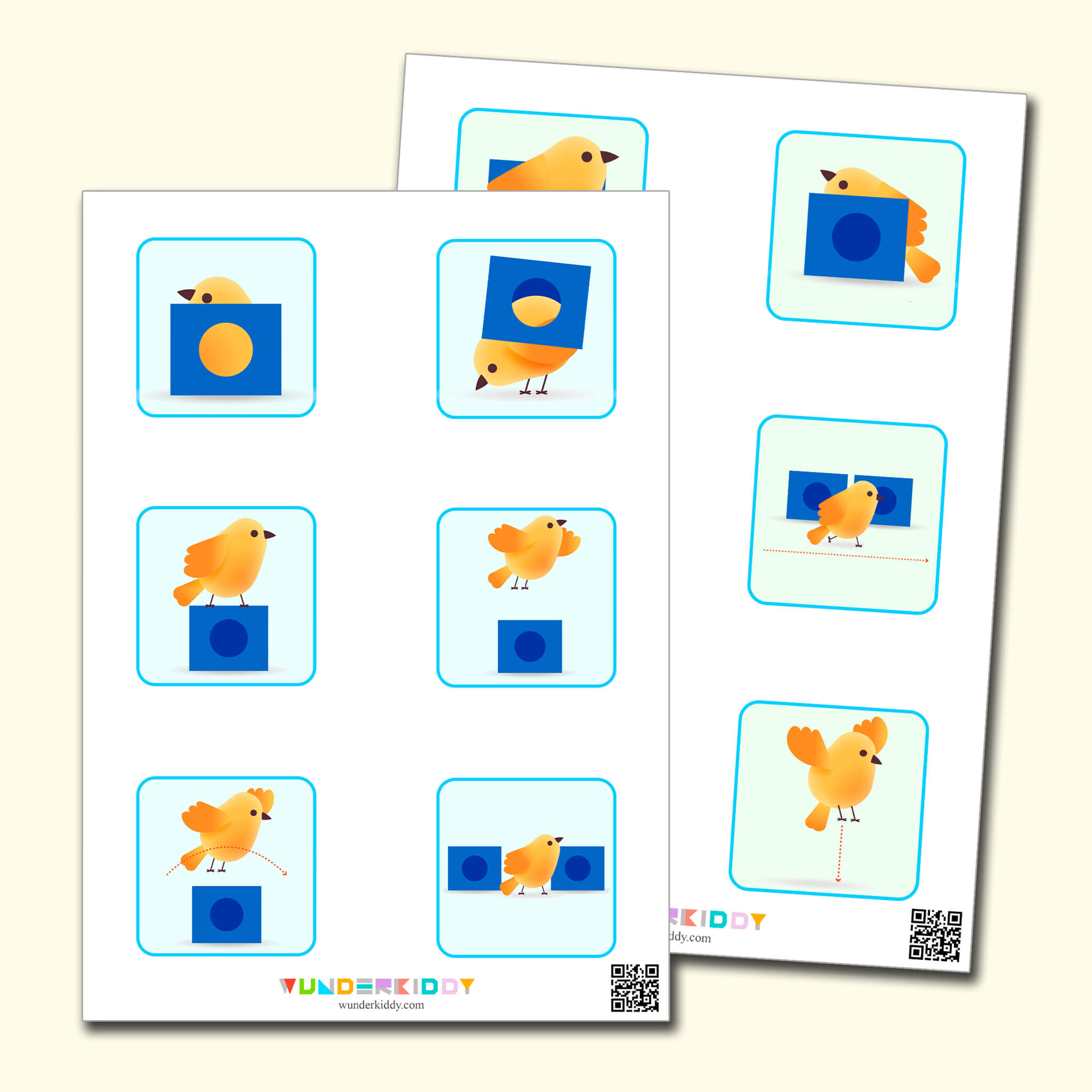 Preposition Pack: UNDER worksheets/flashcards