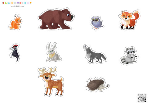 Shadow Matching Kindergarten Activity Wild Animals - Image 3