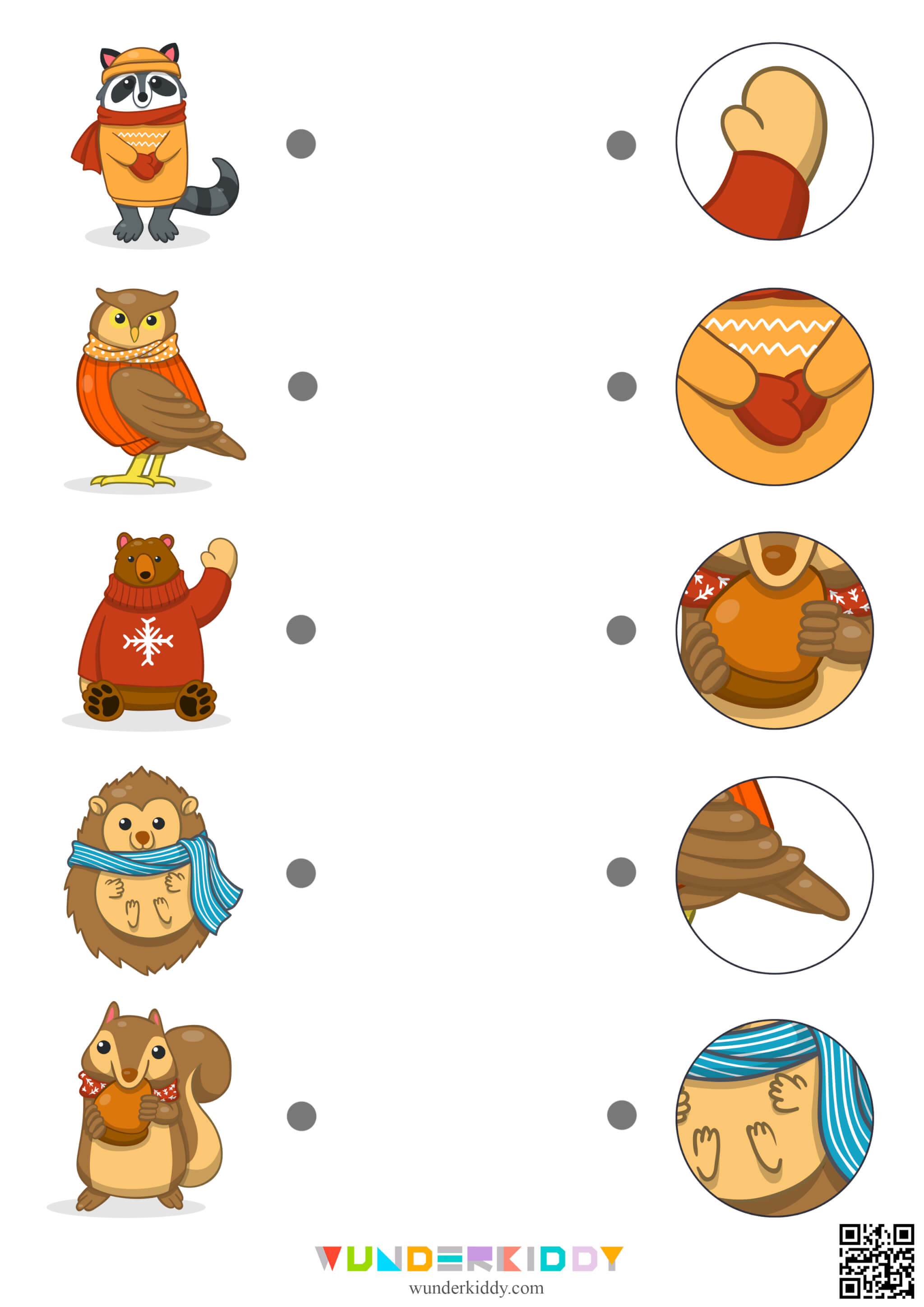 Winter Animals Matching Worksheets - Image 2