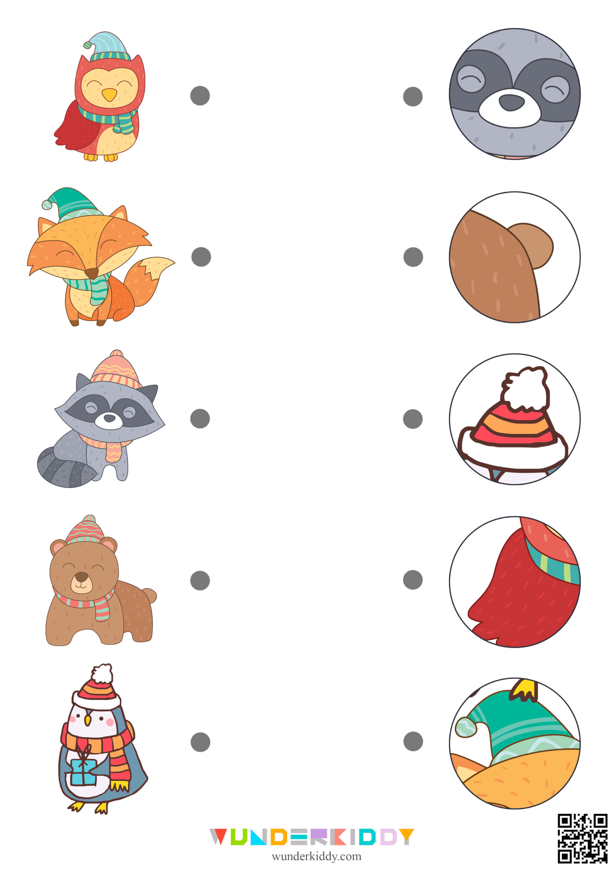 Winter Animals Matching Worksheets - Image 4