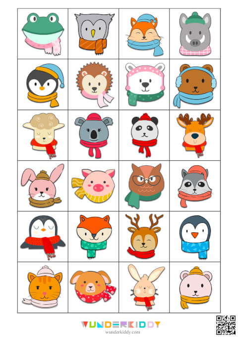 Cute Winter Animals Worksheet - Image 3