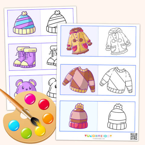 Coloring Pages Winter Clothes - Image 2